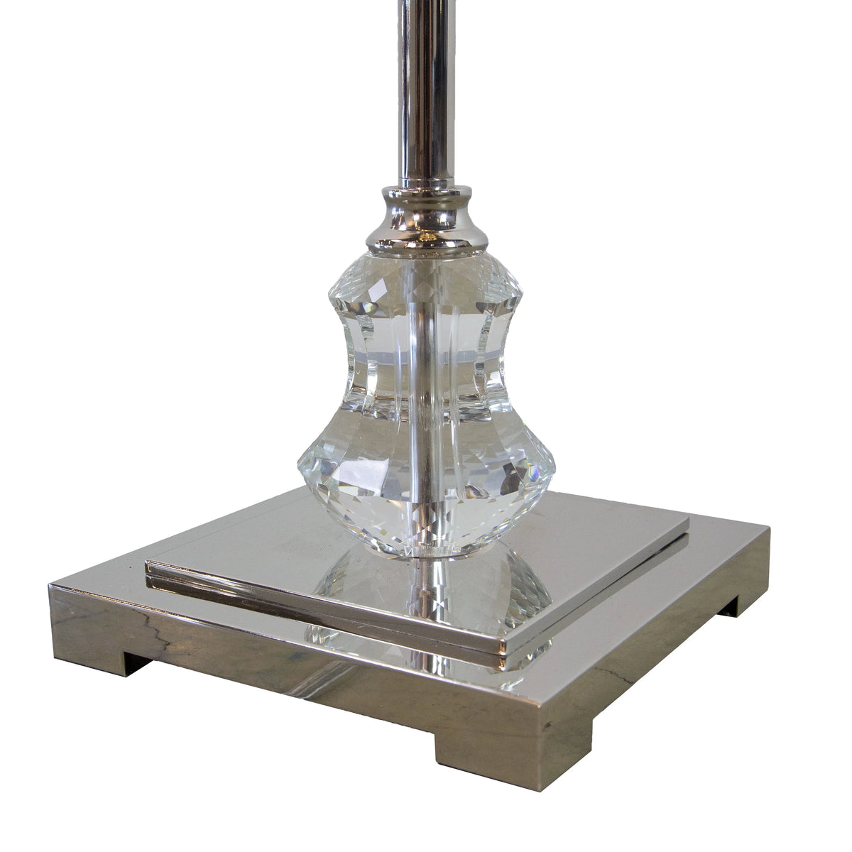 Crystal and Polished Nickel Floor Lamp C188