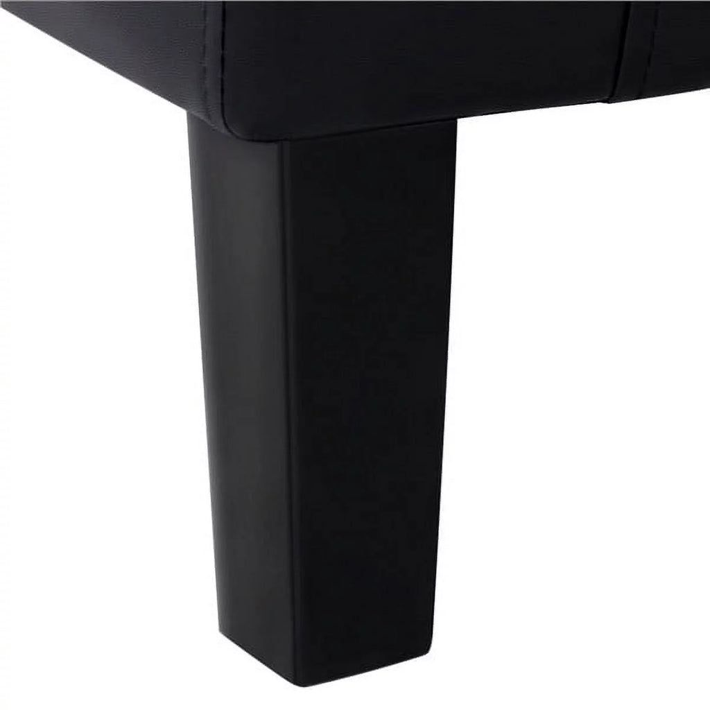 Black Faux Leather Accent Arm Chair J31578