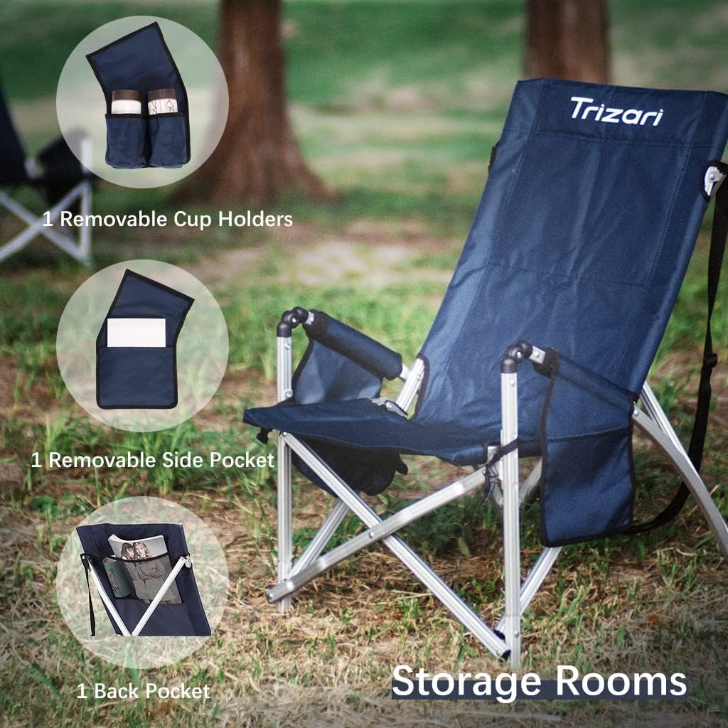 Ultralight Portable Folding Camping Chair with Cup Holders and Carry Bag S21405