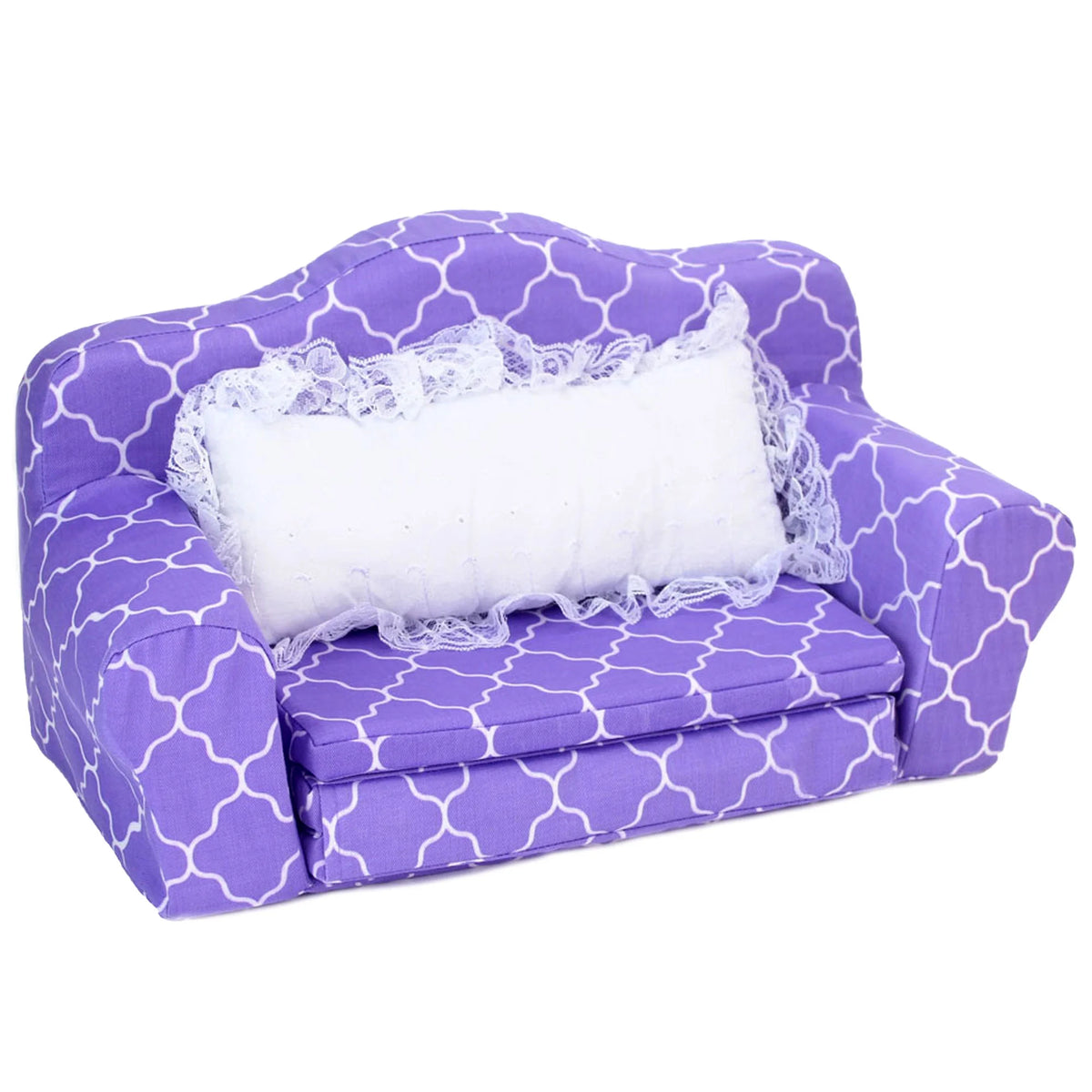 Plush Pull Out Couch/Double Bed for 18" Dolls T61292
