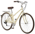 700c 7 Speeds Cream Hybrid Bike E6480
