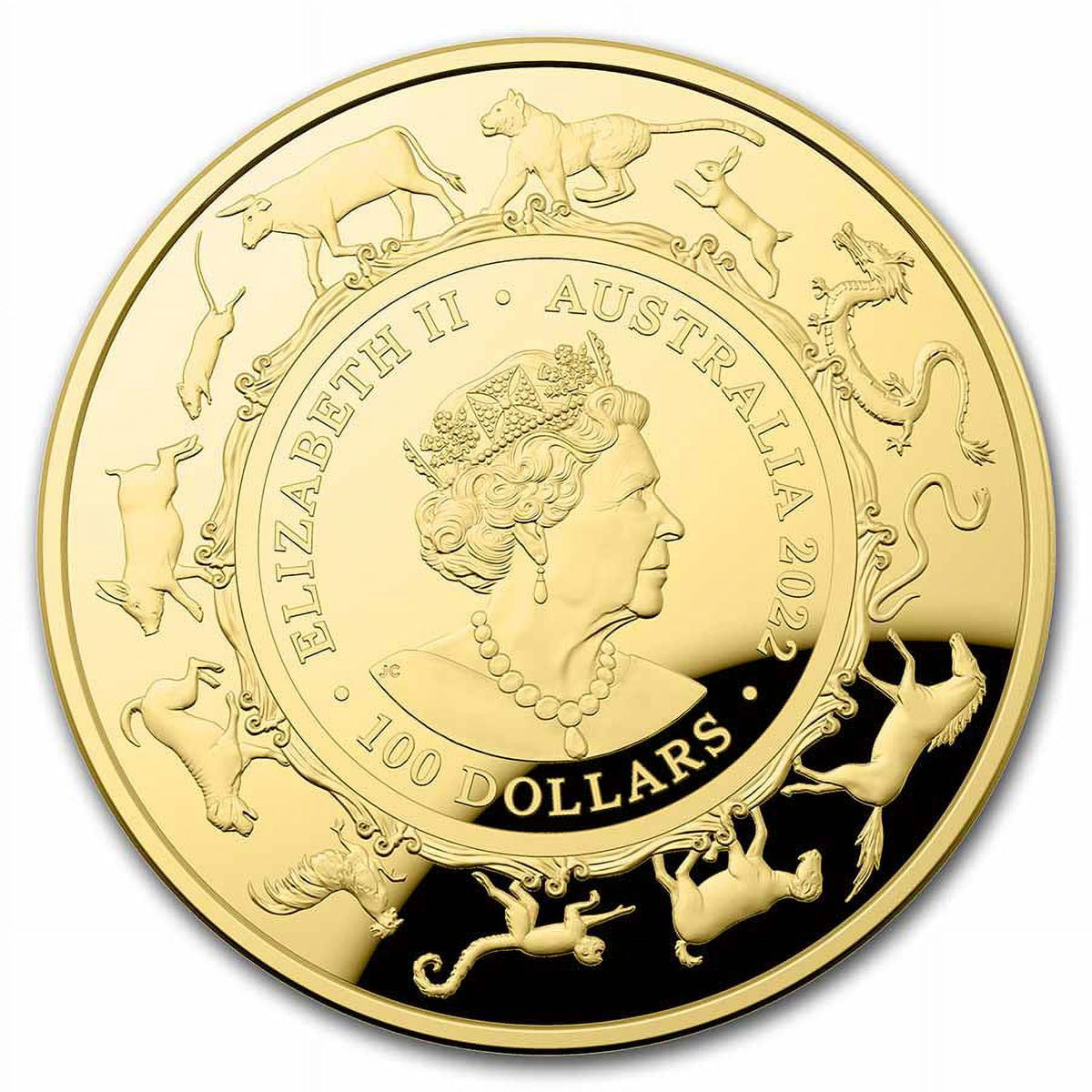 1 oz Gold $100 Lunar Year of the Tiger Domed Proof Coin V17875
