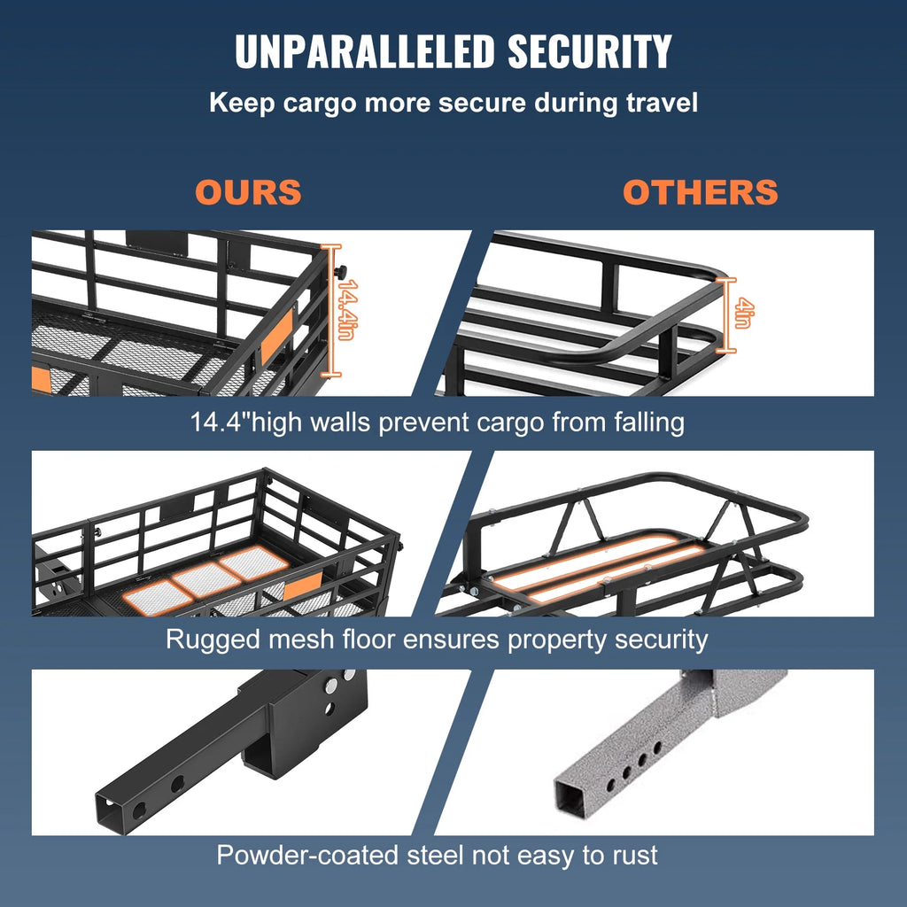 Folding Hitch Mount Cargo Carrier Rack 2" Receiver 500lbs I531162