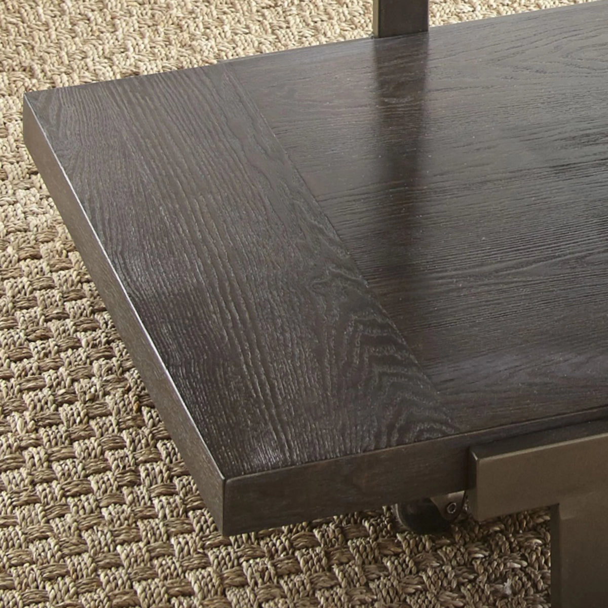 Rustic Industrial Cocktail Table with Bottom Shelf N3585