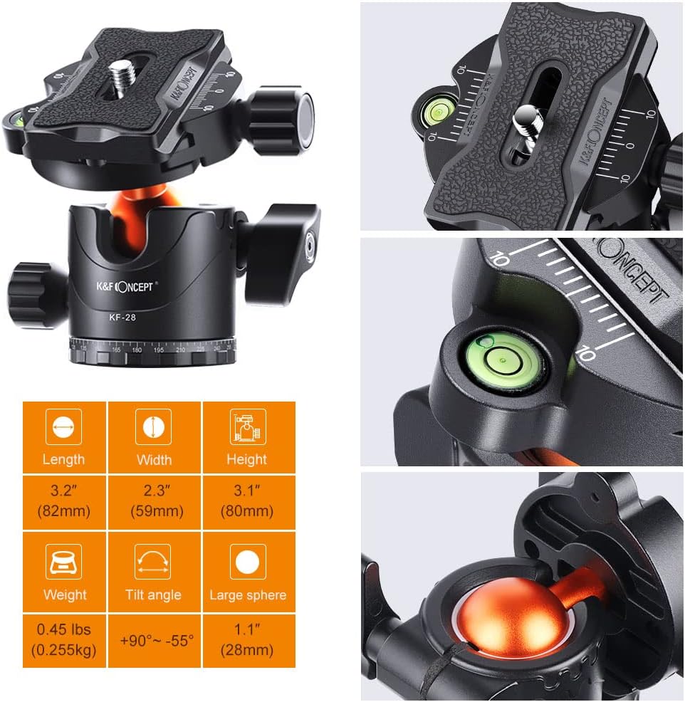 62 inch Aluminum DSLR Camera Tripod with Ball Head I226916
