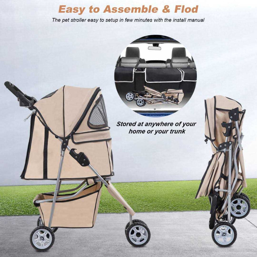 Pet Stroller Folding Carrier V1078