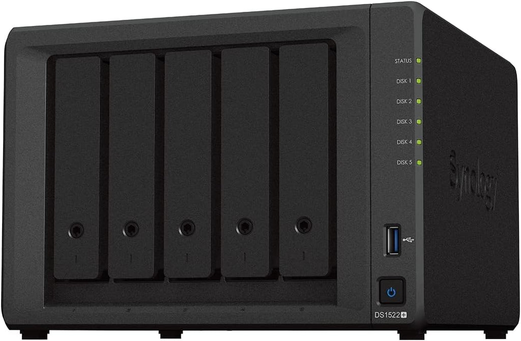 5-Bay DiskStation Black & Dual-Band Wi-Fi 6 Router 2.5Gbps Ethernet Y501342