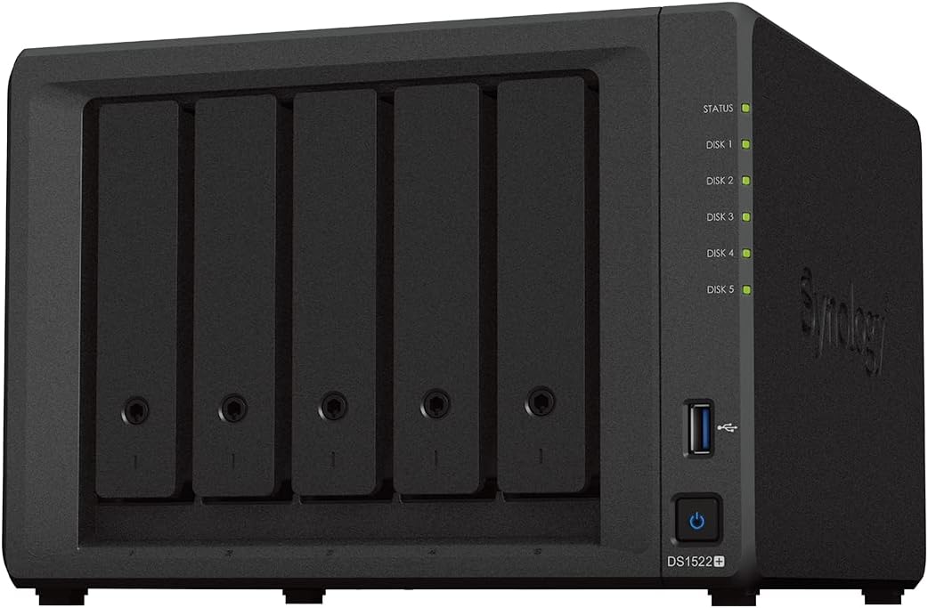 5-Bay DiskStation Black & Dual-Band Wi-Fi 6 Router 2.5Gbps Ethernet Y501342