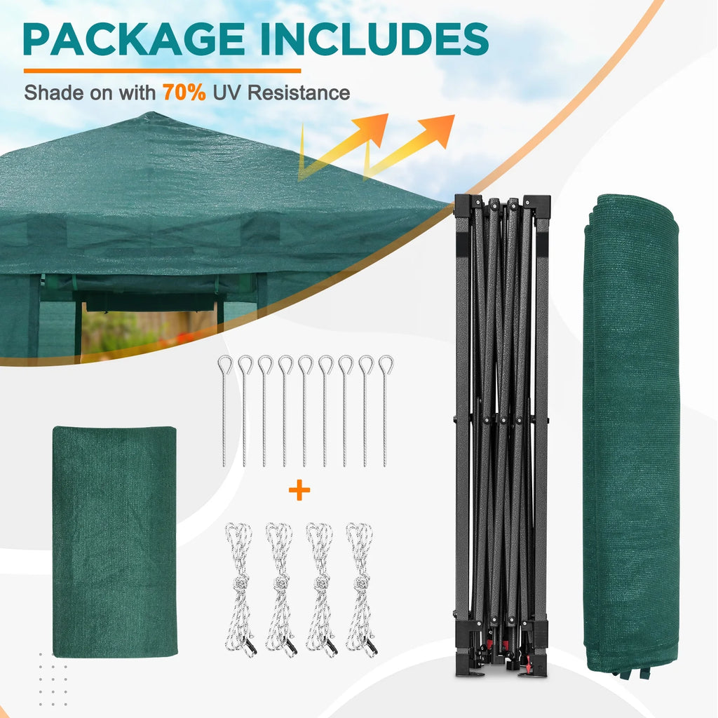 10x10 Pop-up Greenhouse with Mesh Cover I810320