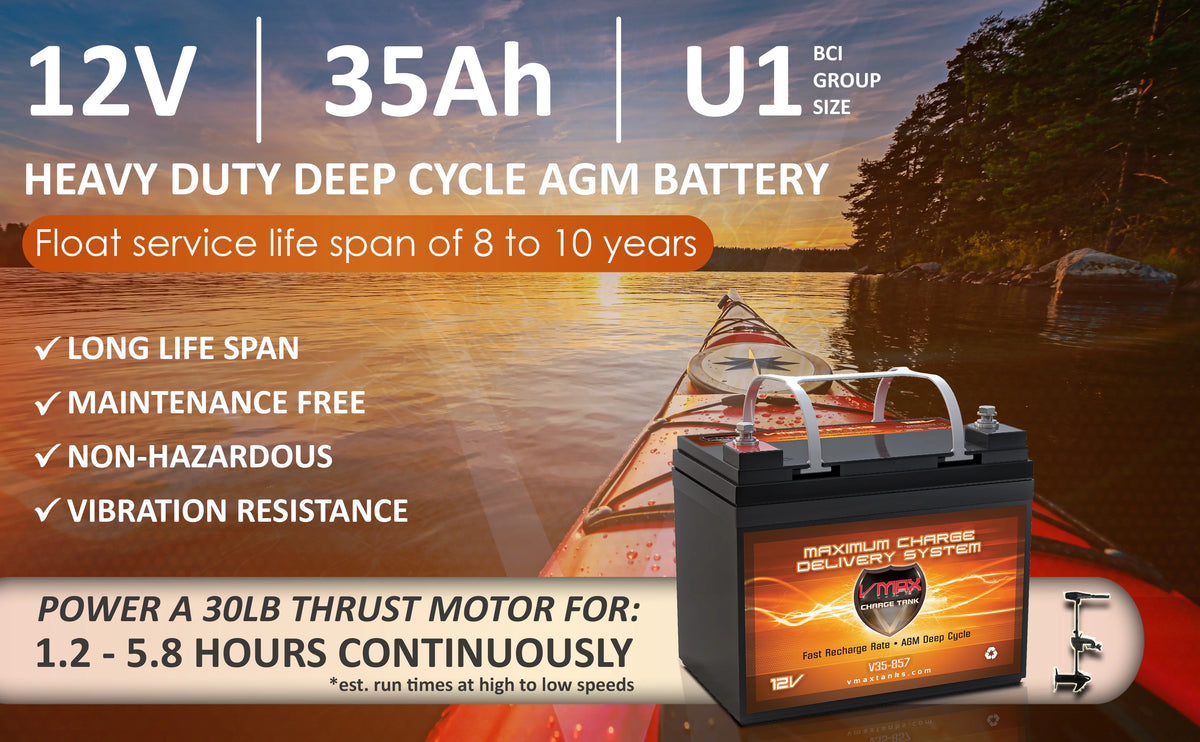 12V 35Ah AGM Deep Cycle Battery R2705