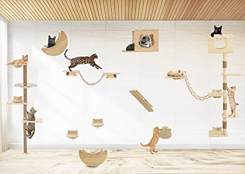 75 Inch Solid Wood Cat Tree B879
