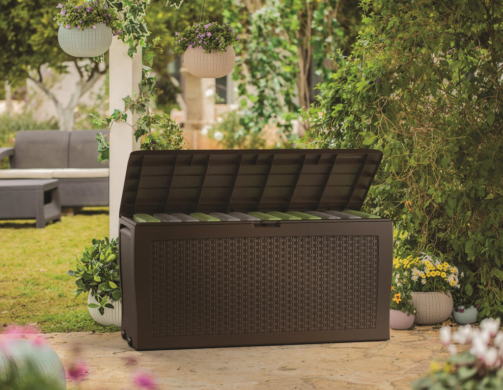Brown Resin Outdoor Storage Deck Box Z8338