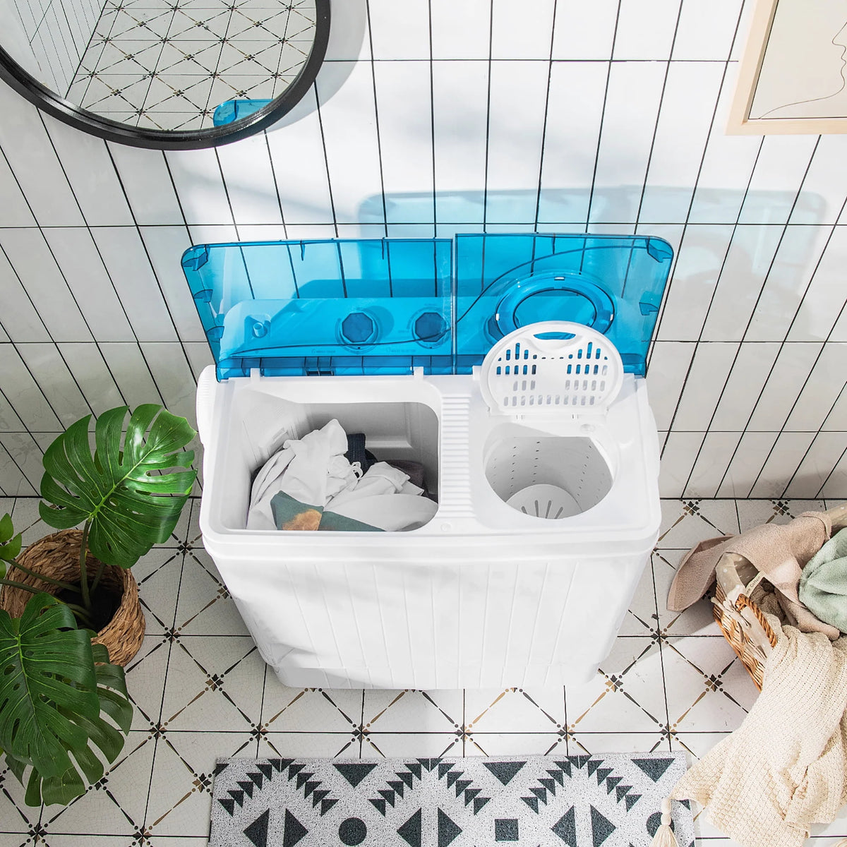 26lbs Portable Semi-automatic Twin Tub Washing Machine G915