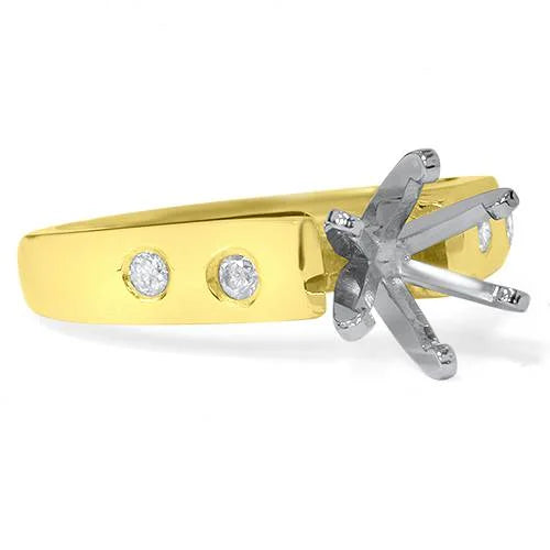 14K Cathedral Engagement Ring Setting K991639