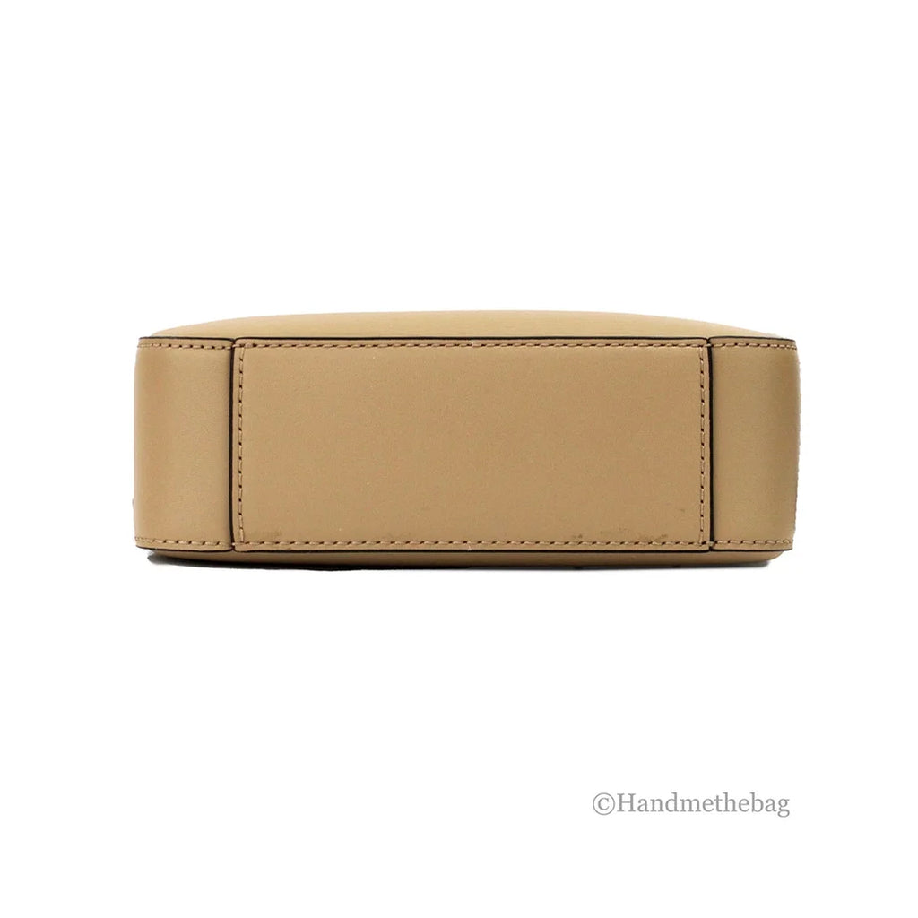 Camel Crossgrain Leather Crossbody Bag L601364