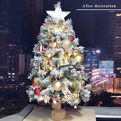 20 Inch Pre-Lit Artificial Mini Christmas Tree with 40 LED Lights G20238
