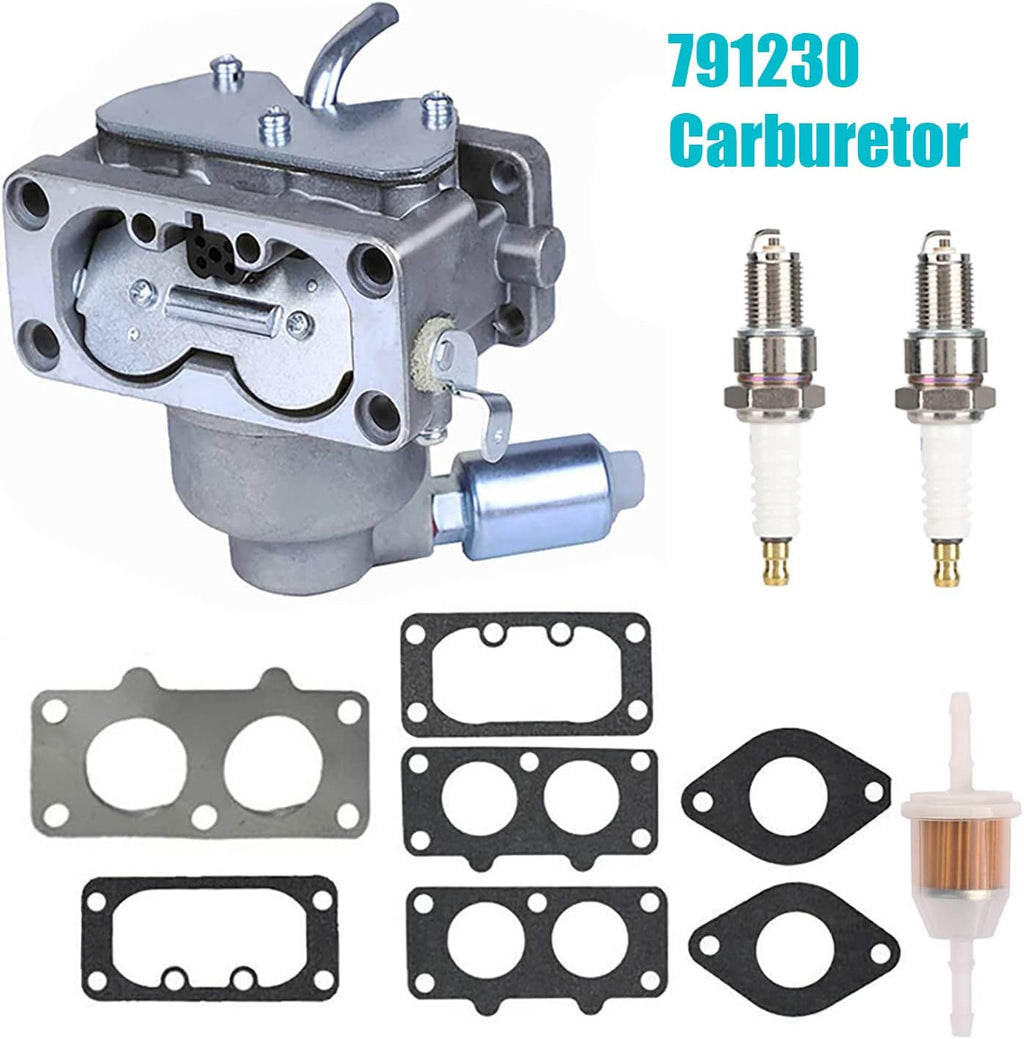 Carburetor Compatible with Briggs and Stratton V-Twin Engine, Manual Choke, Pack of 2 L523415