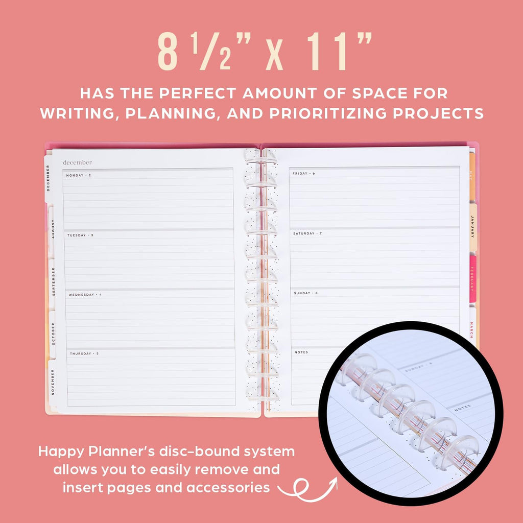 12-Month Academic Planner, July 2024–June 2025, Big Size, 72 Pages, 8 1/2" x 11" O8840