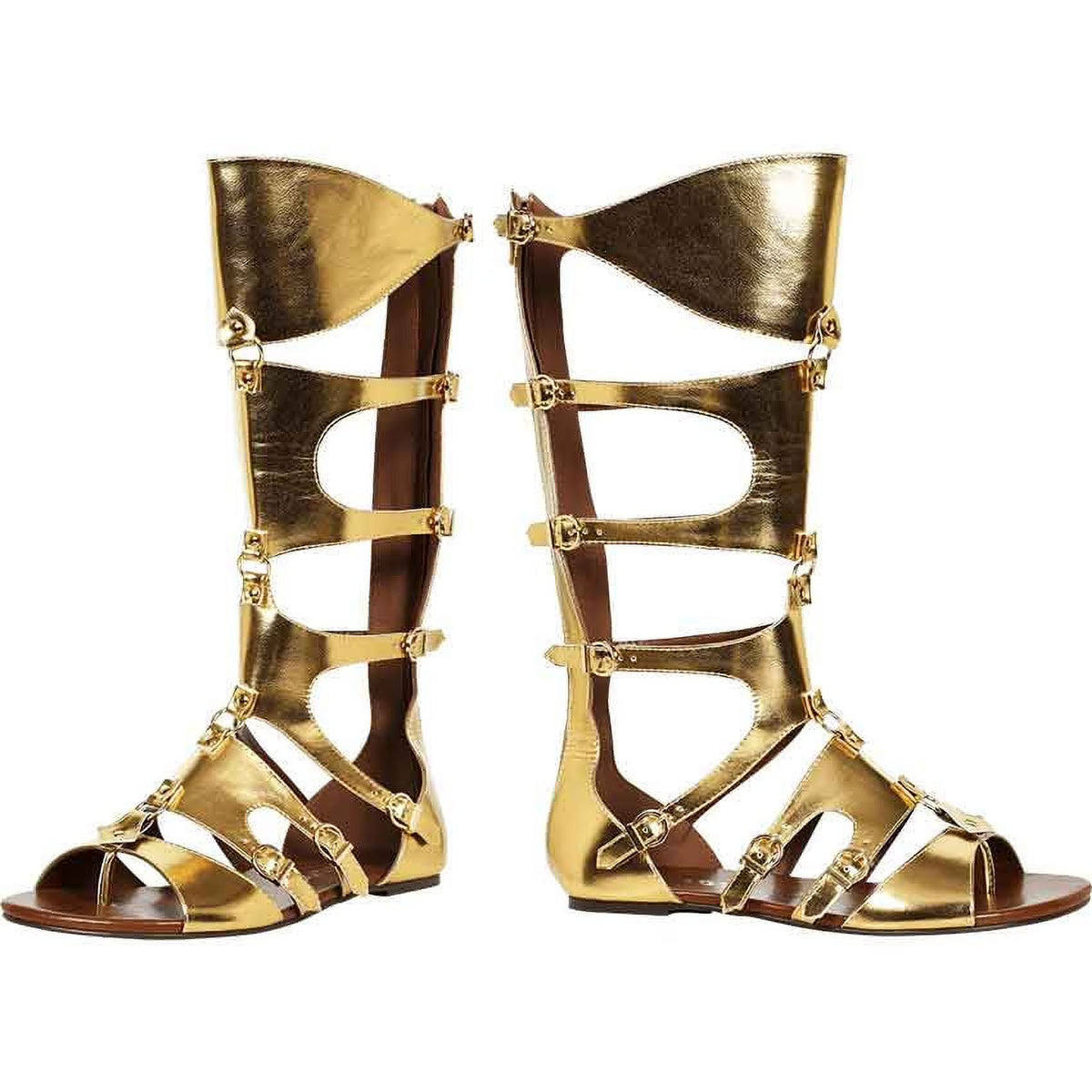 Black Leather Gladiator Sandals L93219