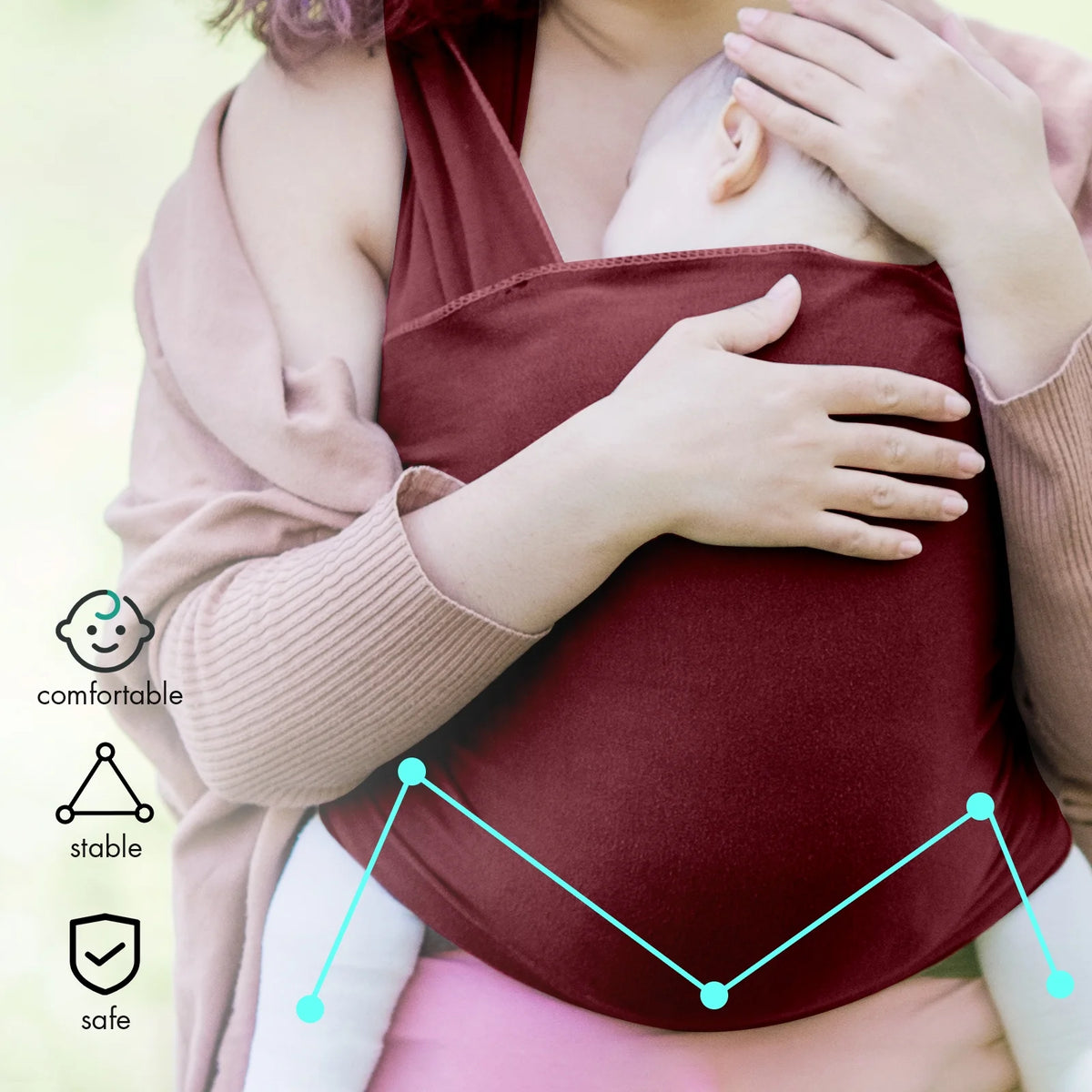 Organic Cotton Adjustable Baby Wrap Carrier V84330