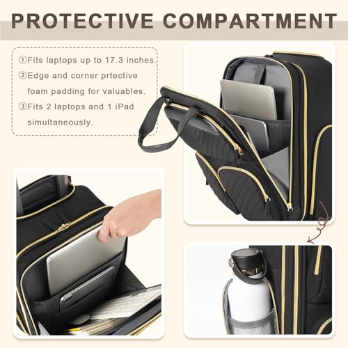 Black Gold Carry On Rolling Suitcase N71201