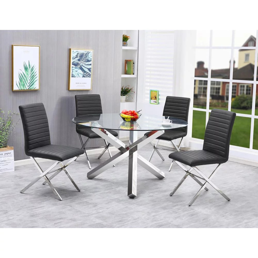 54" Round Glass Dining Table M892