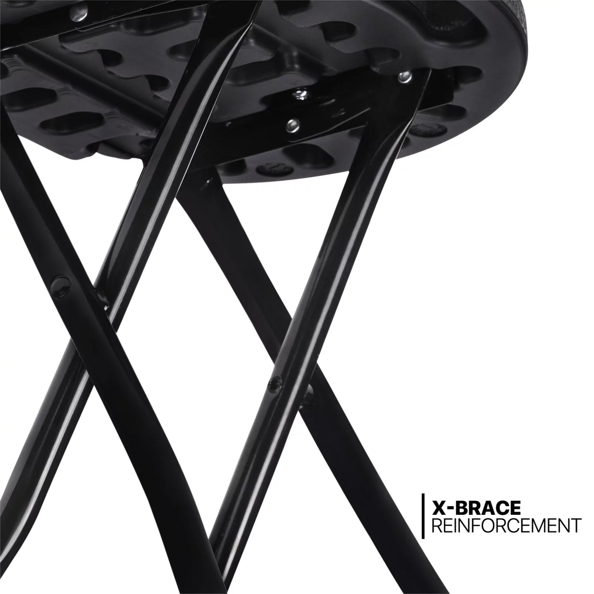 7 Pieces 5 FT Folding Round Table and Chair Set Black J659756