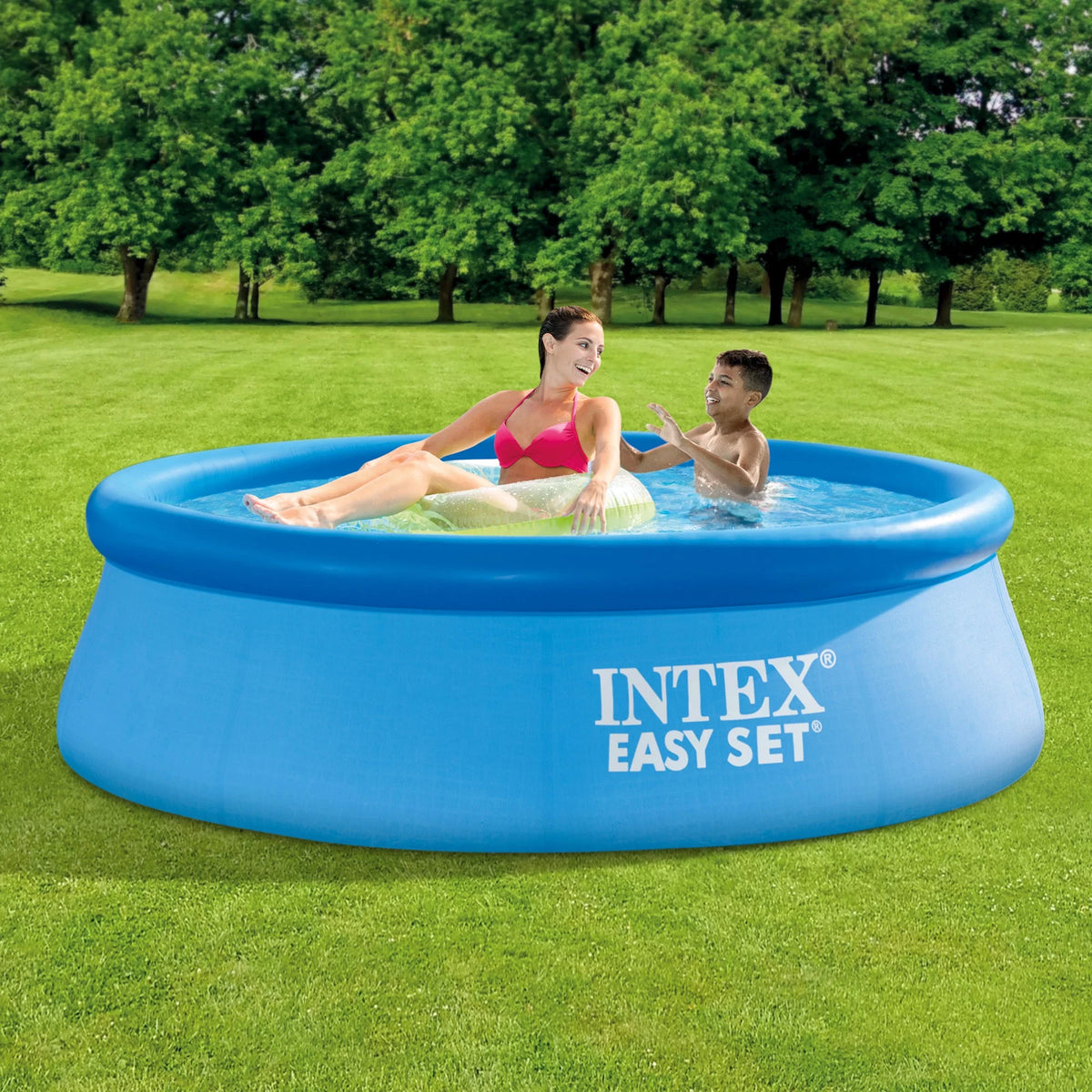 8ft x 30in Round Inflatable Above Ground Swimming Pool K6218