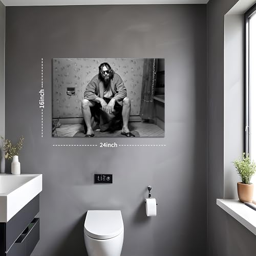 Black and White Vintage Humor Bathroom Wall Art Set of 2 P52960