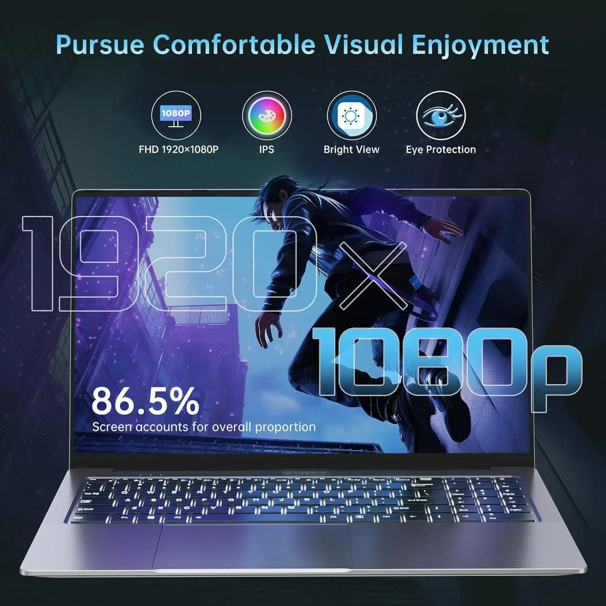 Graphite 15.6 FHD Gaming Laptop with 32GB RAM 1TB SSD T8728