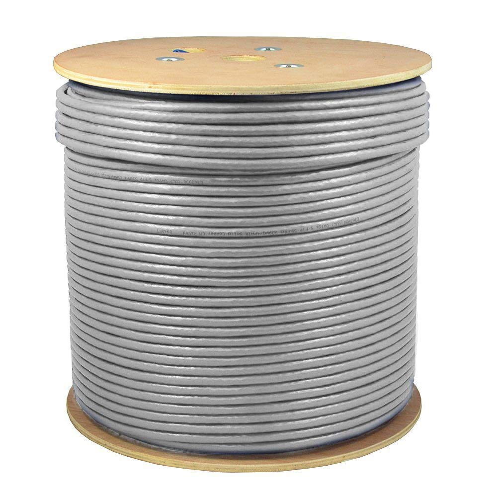 1000ft CAT6A S/FTP in-Wall CMR Rated Bare Copper Solid 23AWG Conductor 550Mhz Ethernet Wire W534