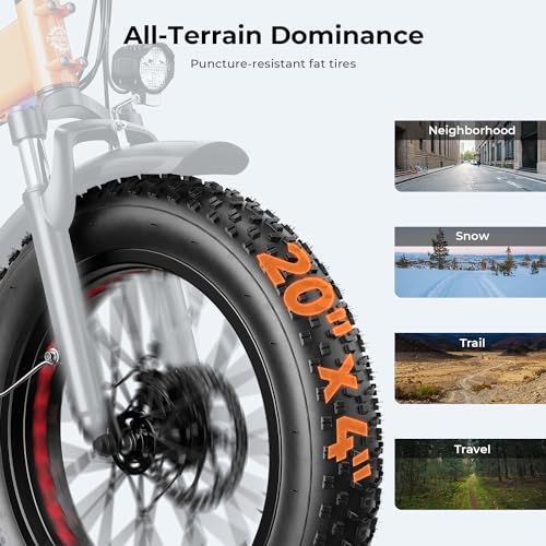 Foldable Fat Tire Electric Bike with 48V 12.5Ah Removable Battery G94383