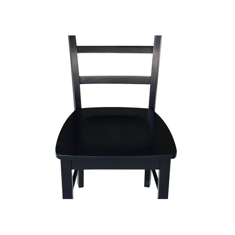 Black Ladderback Dining Chair Set of 2 T89286