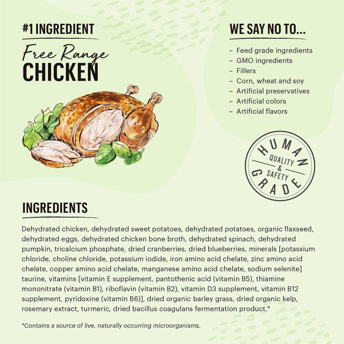 Chicken Grain-Free Dehydrated Cat Food D2917