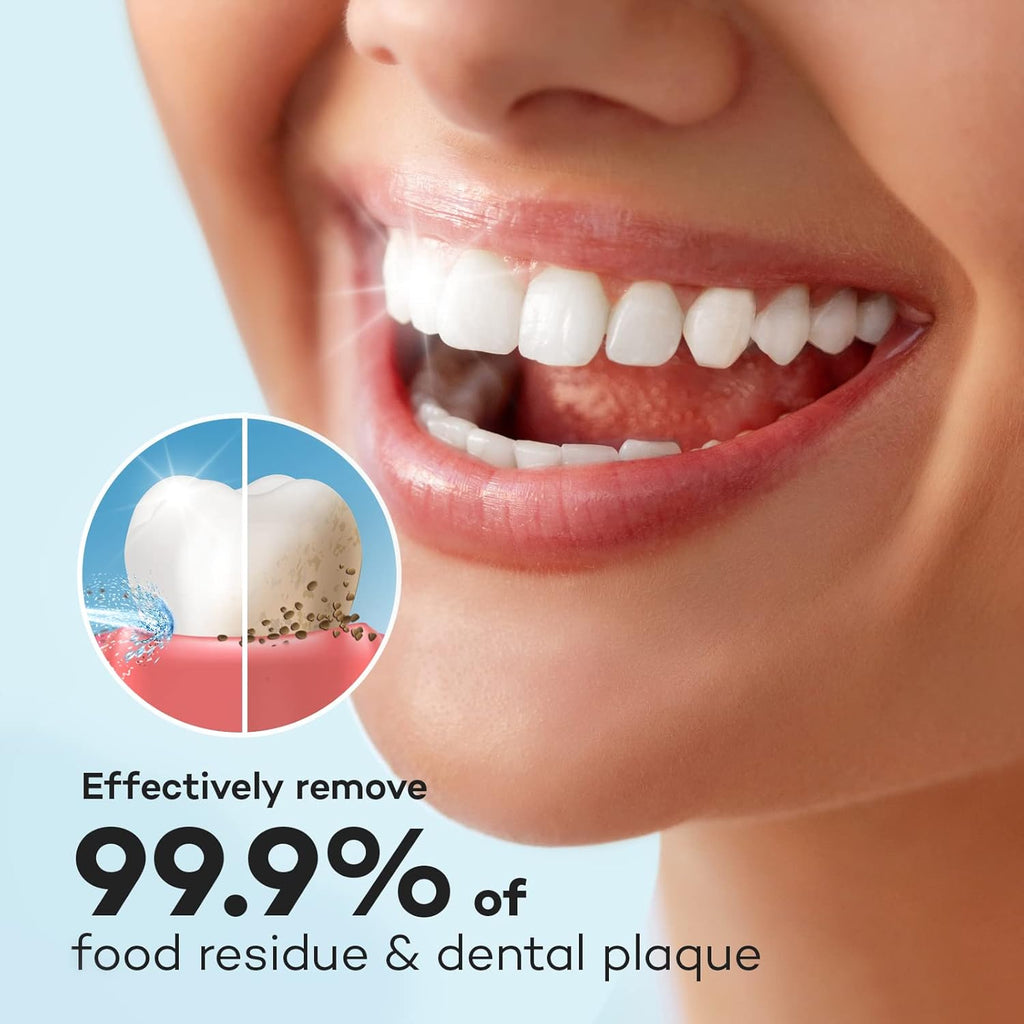 Water Flosser 600ML Oral Irrigator with 3 Flossing Modes, 10 Settings, 7 Tips, Pack of 2 J83650