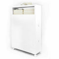 White Wooden Storage Cabinet Organizer with 4 Casters R850