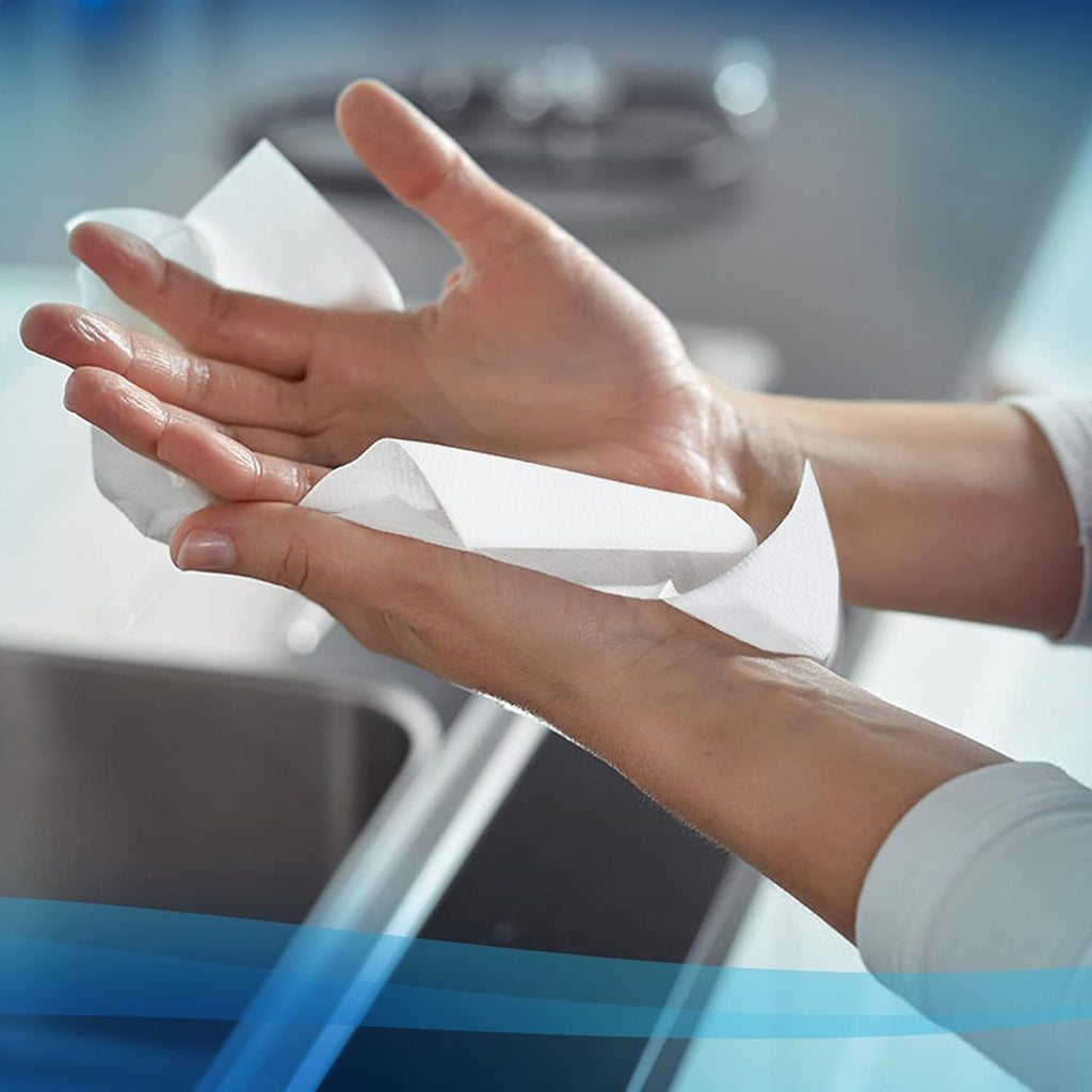 White Hard Roll Paper Towels, 6 Rolls E7842