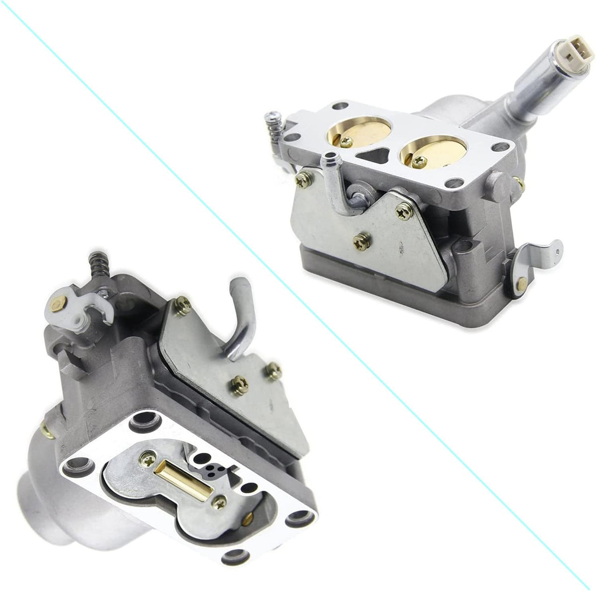 Carburetor Compatible with Briggs and Stratton V-Twin Engine, Manual Choke, Pack of 2 L523415