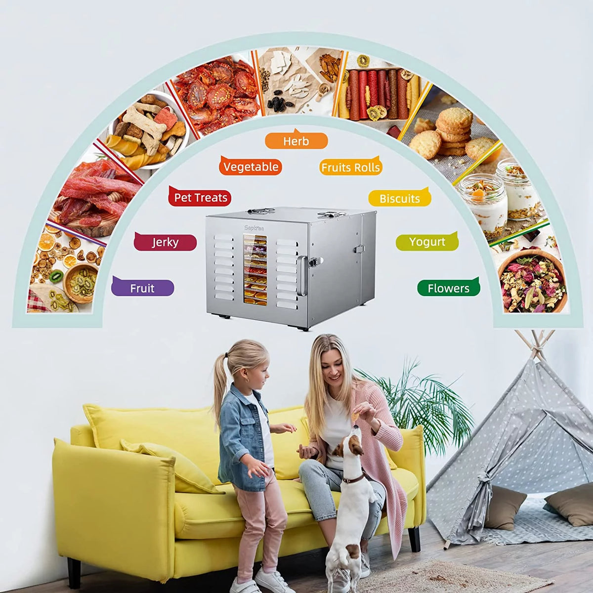 10 Trays Stainless Steel Food Dehydrator F13960