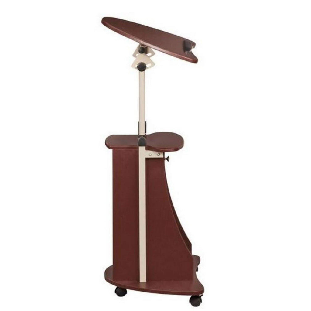 Rolling Adjustable Laptop Cart with Storage Black J8335