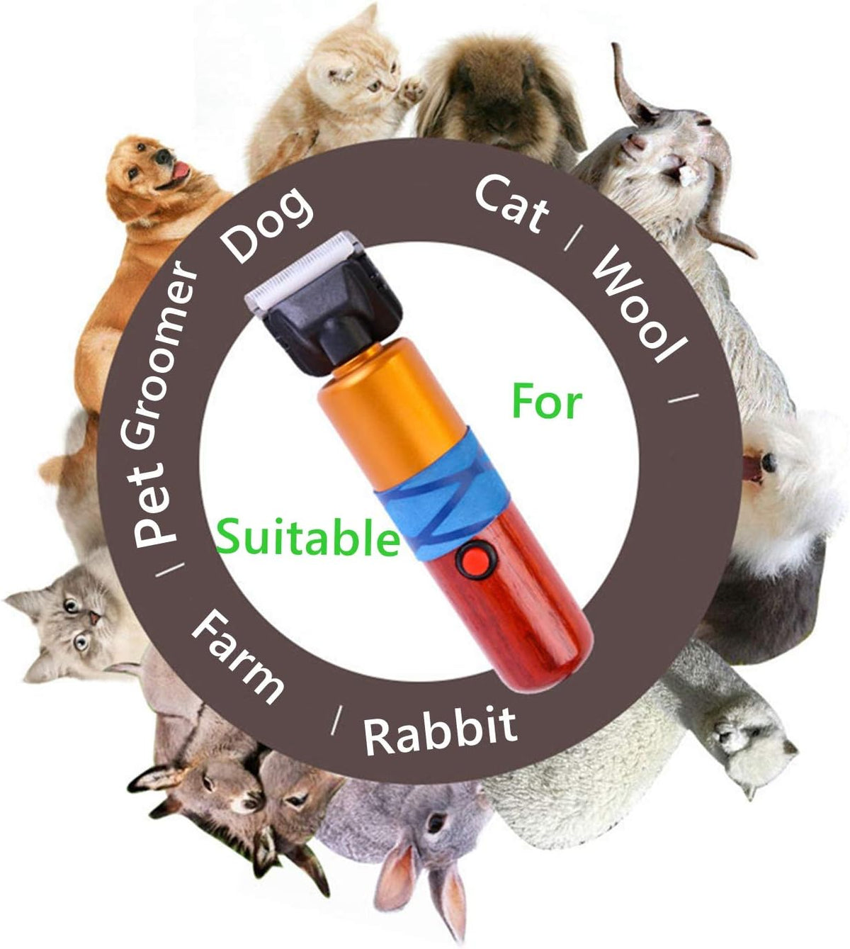 Low Noise Pet Grooming Clippers with 2 Comb Attachments Z3025