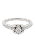14K White Gold Diamond Accented Engagement Ring J71959