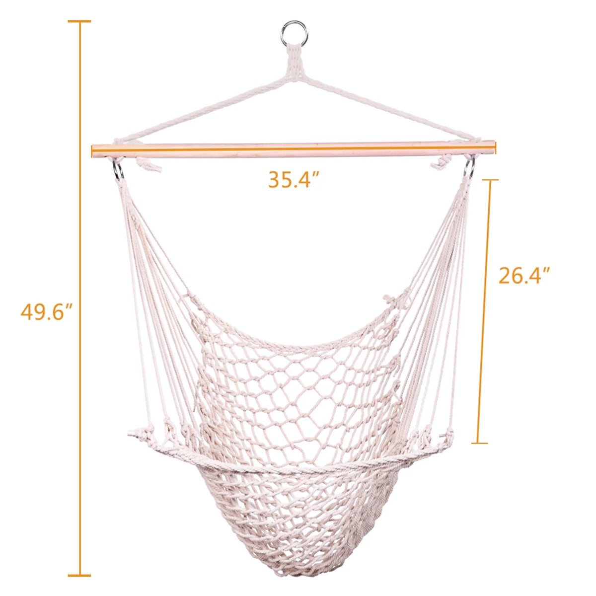Beige Hanging Rope Air/Sky Chair Swing N115