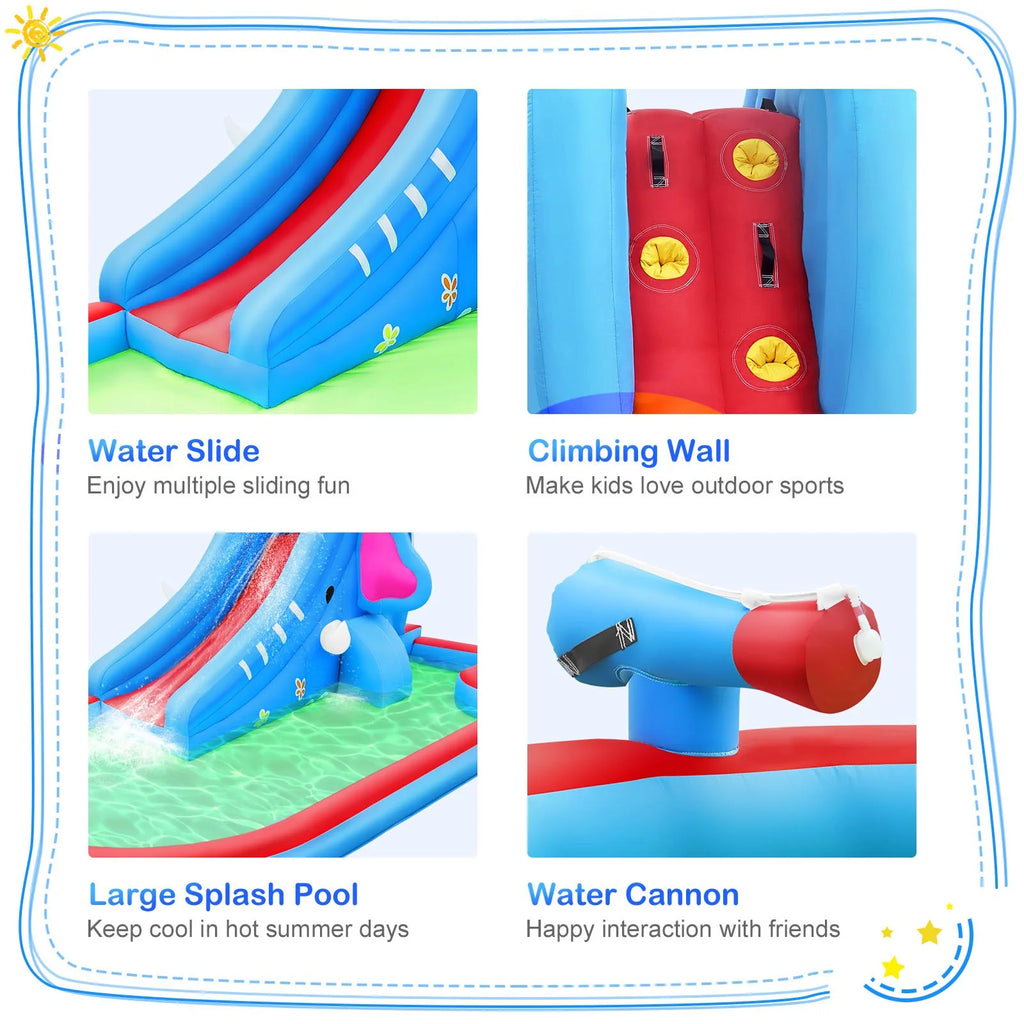 Inflatable Water Slide Kids Pool with Blower N3099