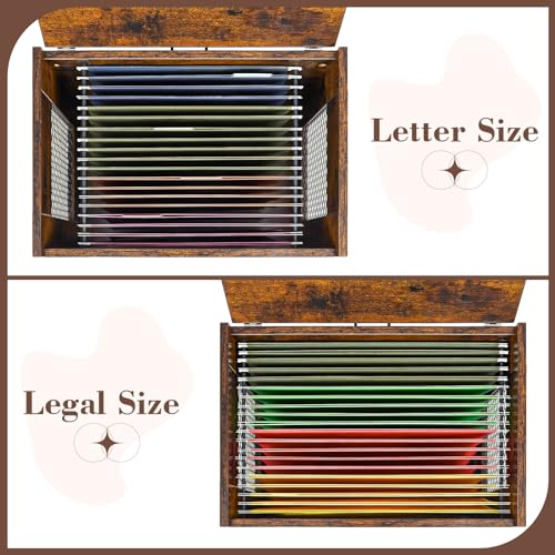 Rolling File Cabinet Cart with Lid for Letter & Legal Size M96838
