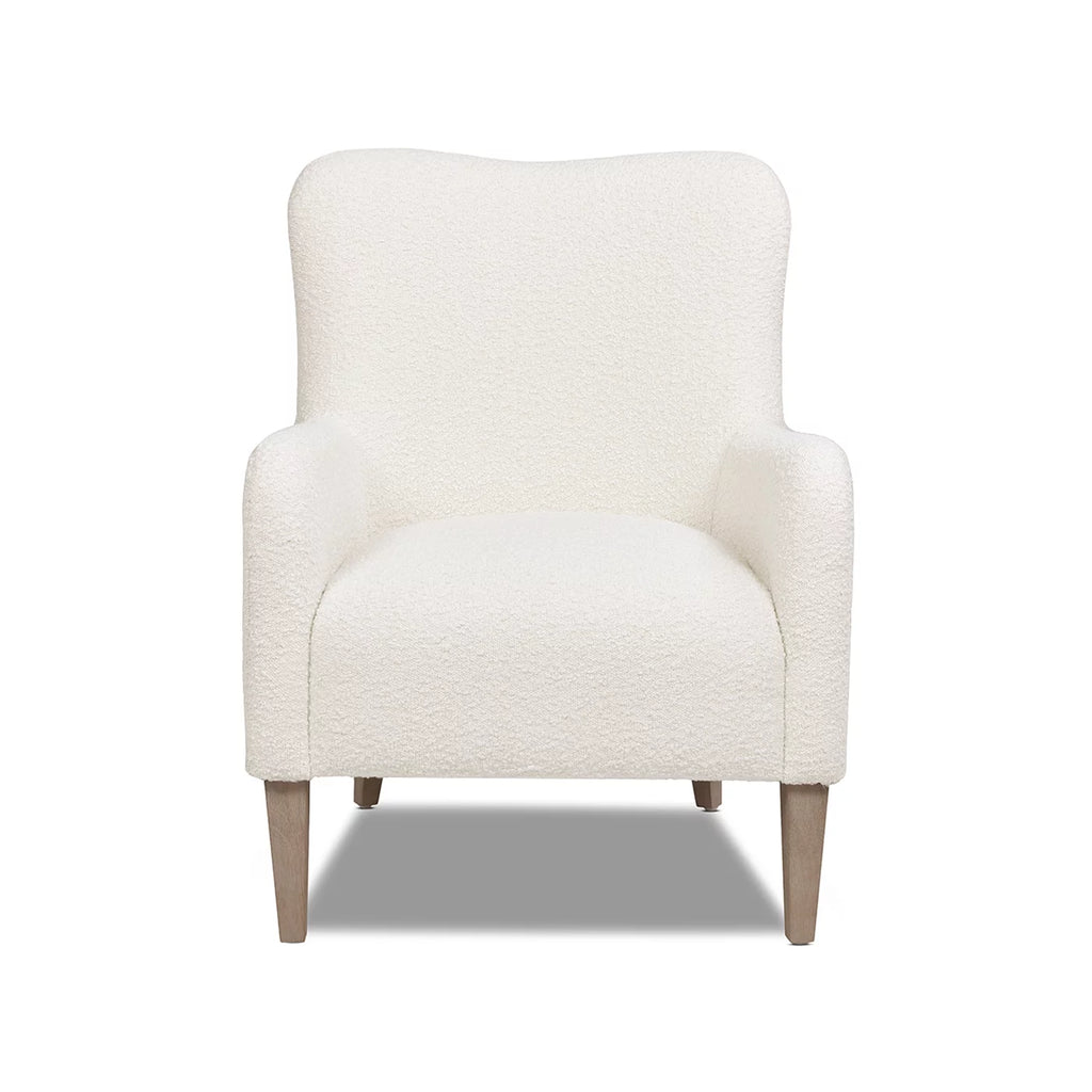Ivory White Boucle Accent Chair Z4271