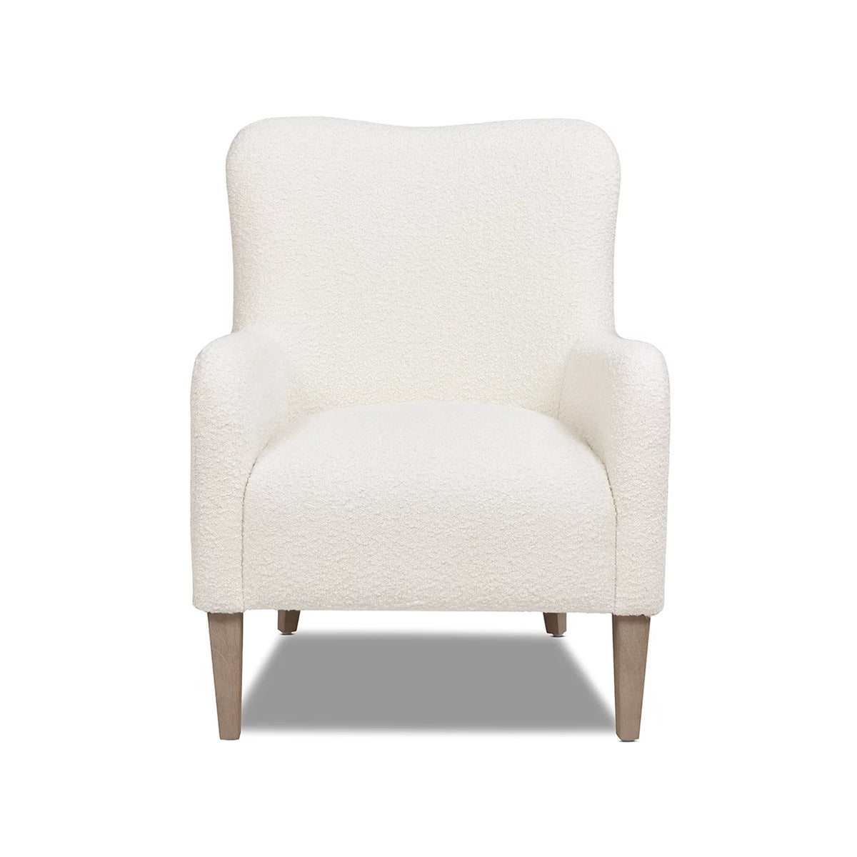Ivory White Boucle Accent Chair Z4271
