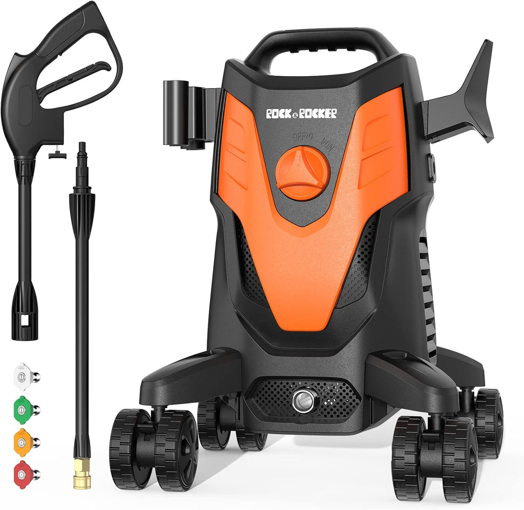 3000PSI 2.5GPM Portable Electric Pressure Washer with 4 Quick Connect Nozzles W1063