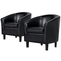 Black Faux Leather Accent Arm Chair J31578
