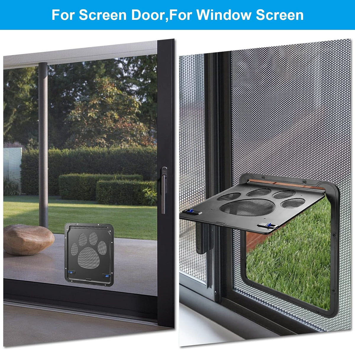 Lockable Magnetic Flap Pet Screen Door, Pack of 2 T778